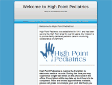 Tablet Screenshot of highpointpediatrics.com